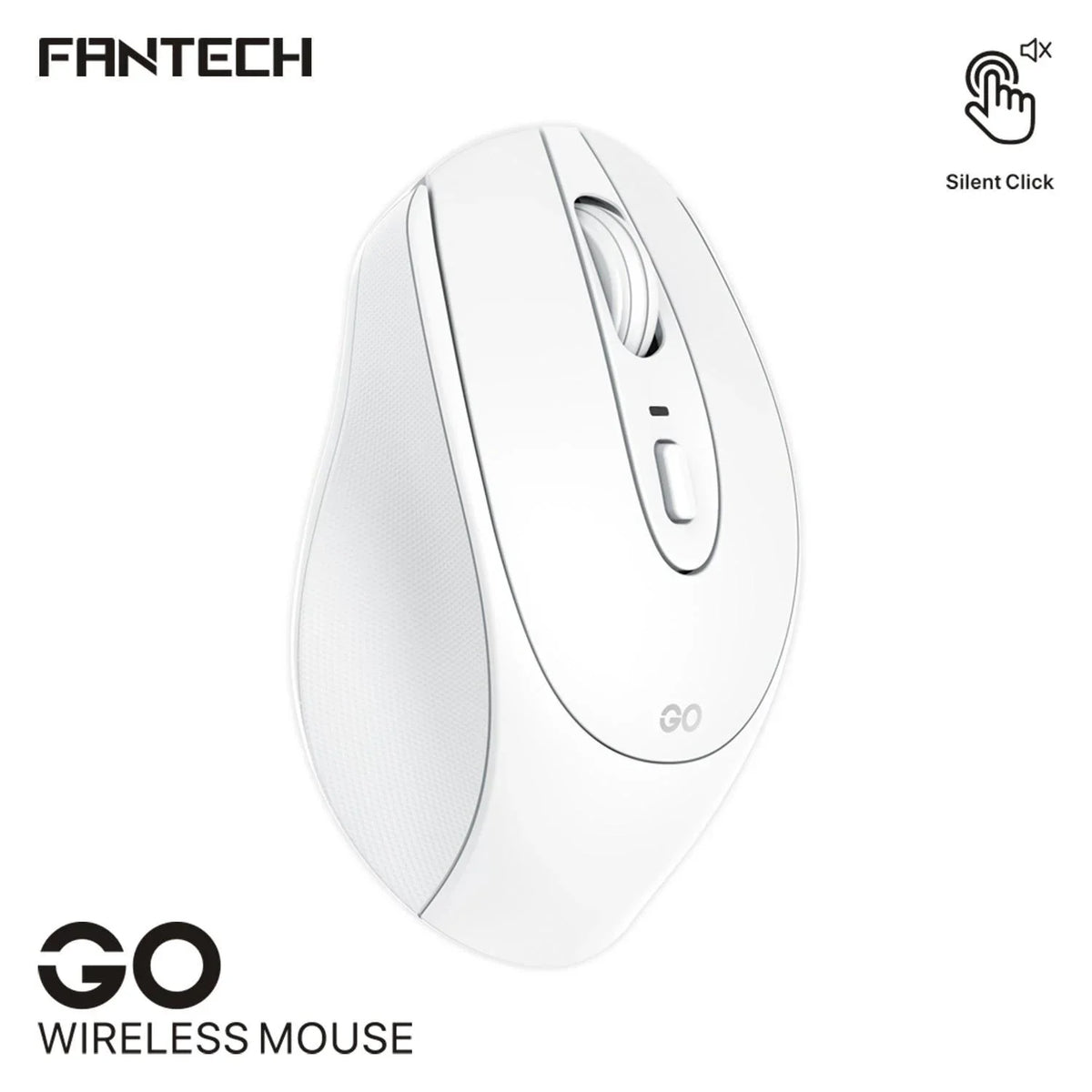 Fantech w191 silent click wireless mouse for ultimate productivity - white - mouse