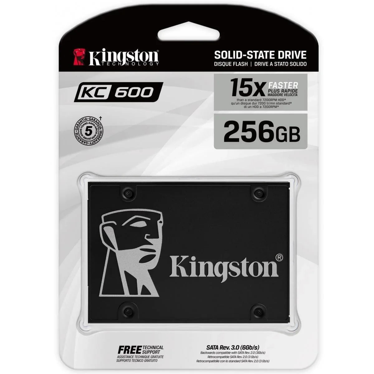 Kingston kc600 256gb sata iii solid state drive (ssd) - pc hardware