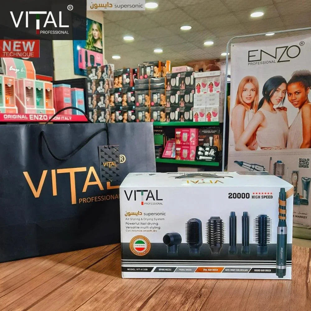 Dyson vital 12-in-1 hair styler with luxury bag - professional edition دايسون
