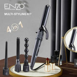 Enzo kit 4 in 1 curling wand interchangeable hair curler enzo kit en-9110
