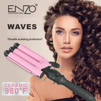 Enzo professional salon wavy hair styler tourmaline hair crimping iron curling