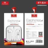 Earldom et-e21 iphone lightning earphone wired