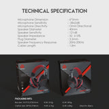 Fantech hq54 mars ii gaming headset headphones with noise cancelling mic