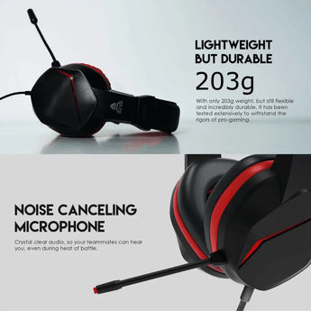 Fantech hq54 mars ii gaming headset headphones with noise cancelling mic