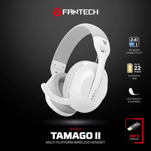 Fantech whg04 tamago ii multi-platform wireless gaming headset white headsets