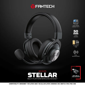Fantech whg05 stellar multiplatform wireless gaming headset headsets