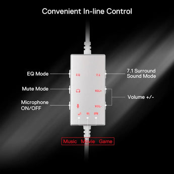 Redragon h376 aurora wired gaming headset 7.1