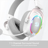 Redragon h510 zeus-x rgb white wired gaming headset headsets