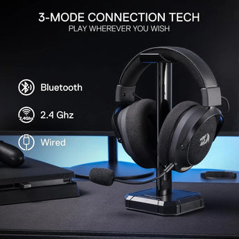 Redragon h858 3-mode wireless gaming headset 7.1 surround sound headphones