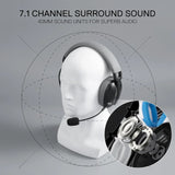 Redragon h878 3-mode wireless blue lighting gaming headset - lightweight - 7.1