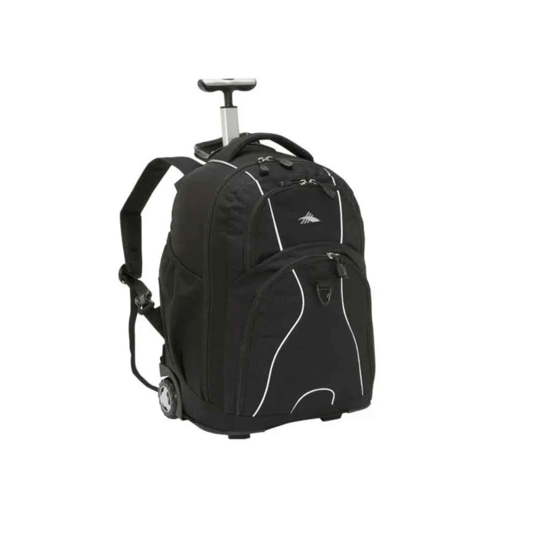 High sierra black wheeled backpack