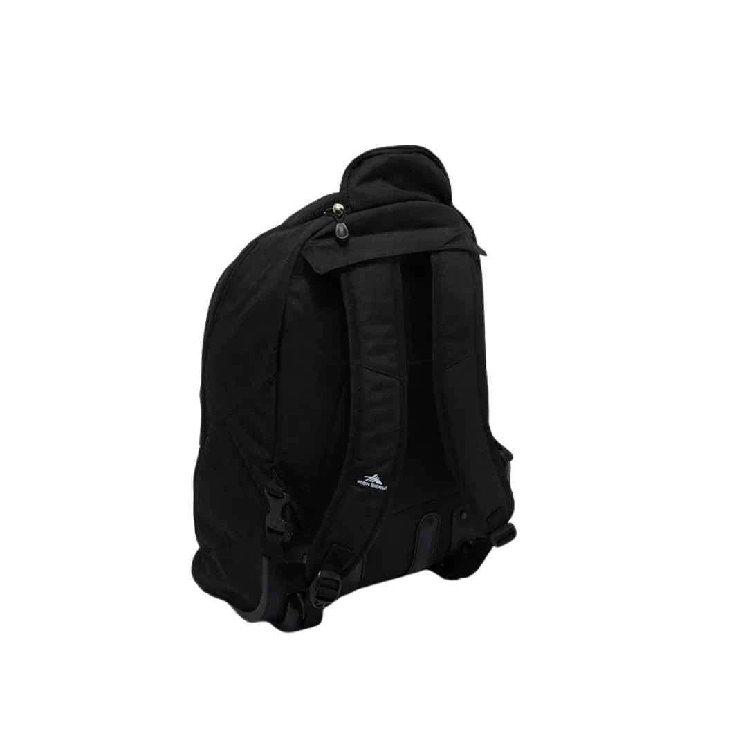 High sierra black wheeled backpack