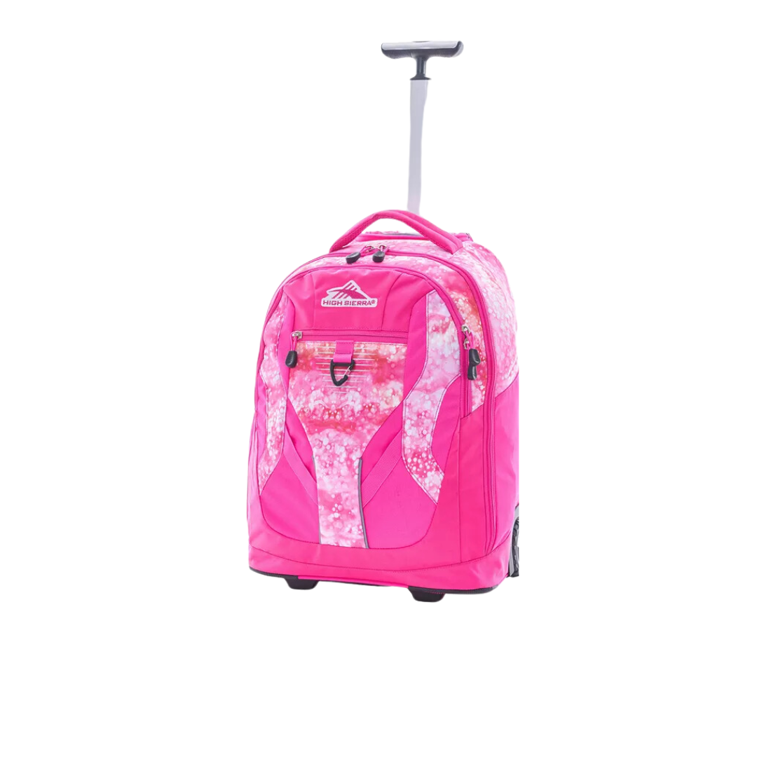 High sierra chaser wheeled hs urban backpack (2 pc) effervescent/flamingo