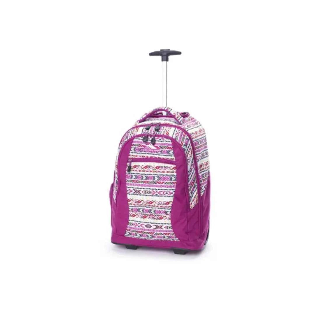 High sierra curve wheeled backpack set multicolor