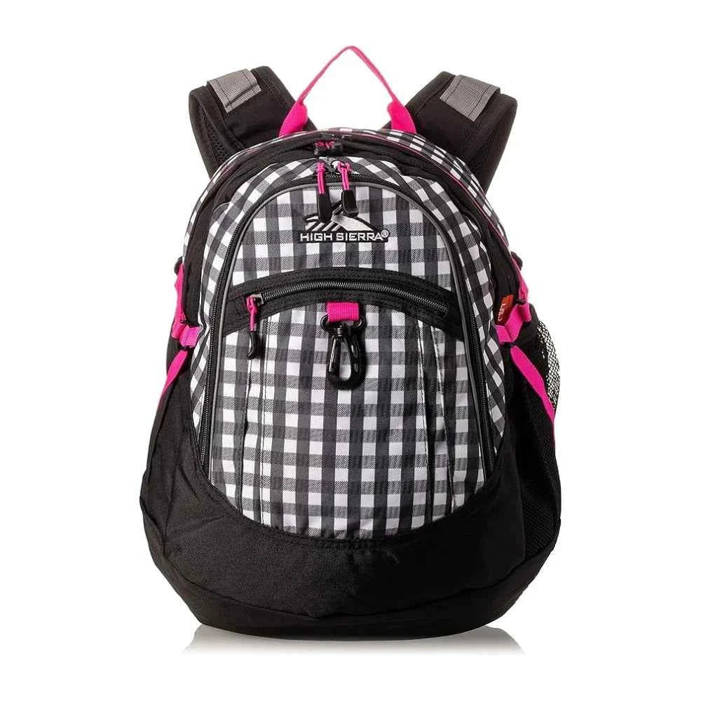High sierra fat boy backpack rvmp gingham/flamingo