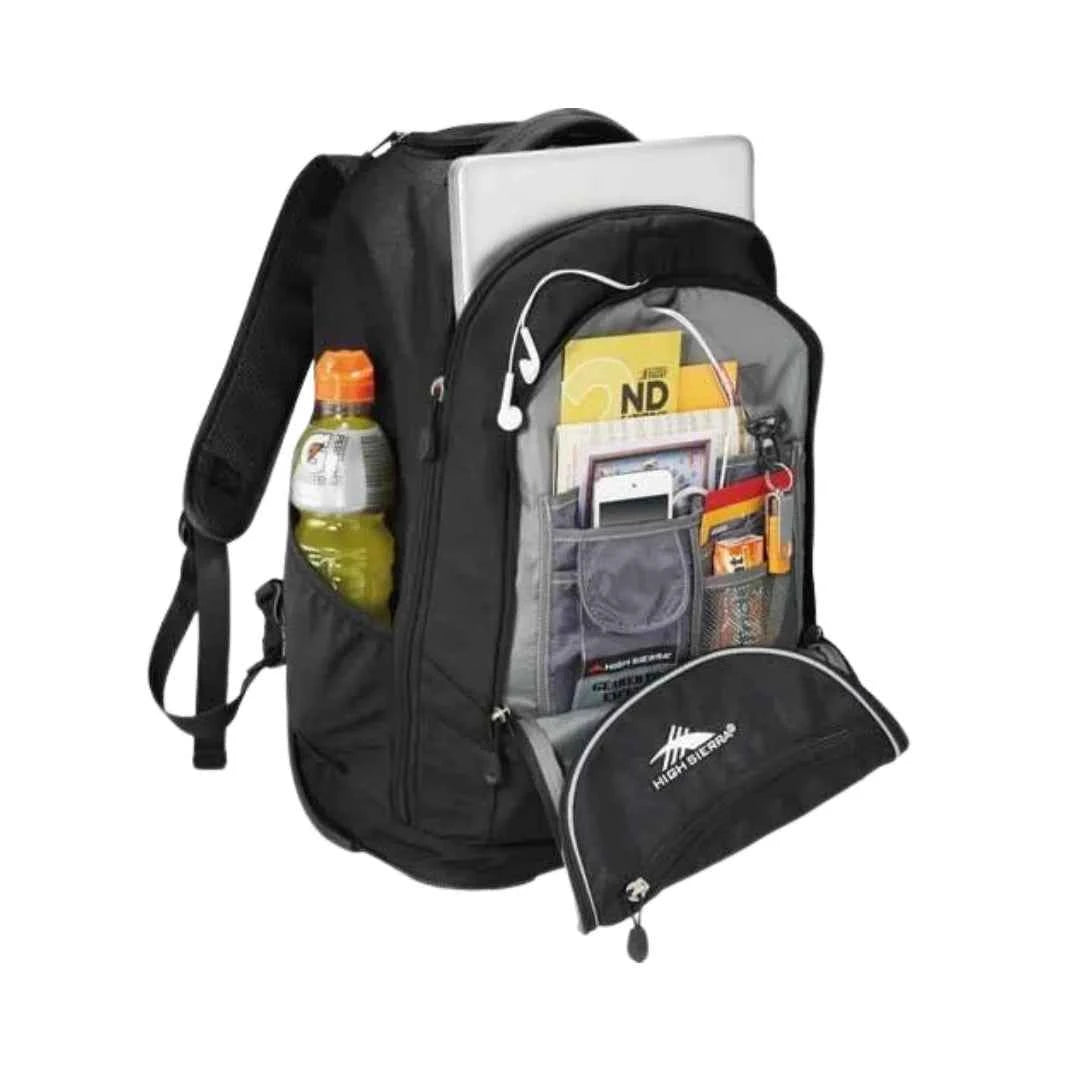 High sierra icon slim pack black wheeled backpack