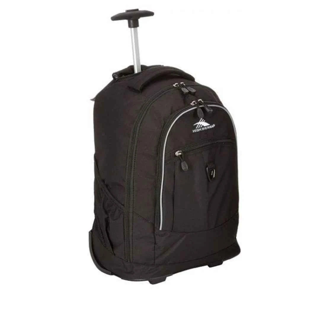 High sierra icon slim pack black wheeled backpack