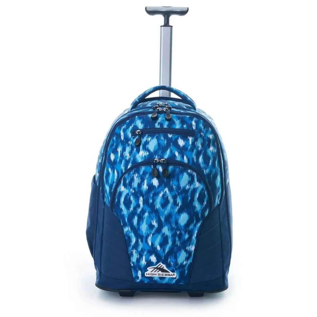 High sierra loop island wheeled backpack ikat/true navy