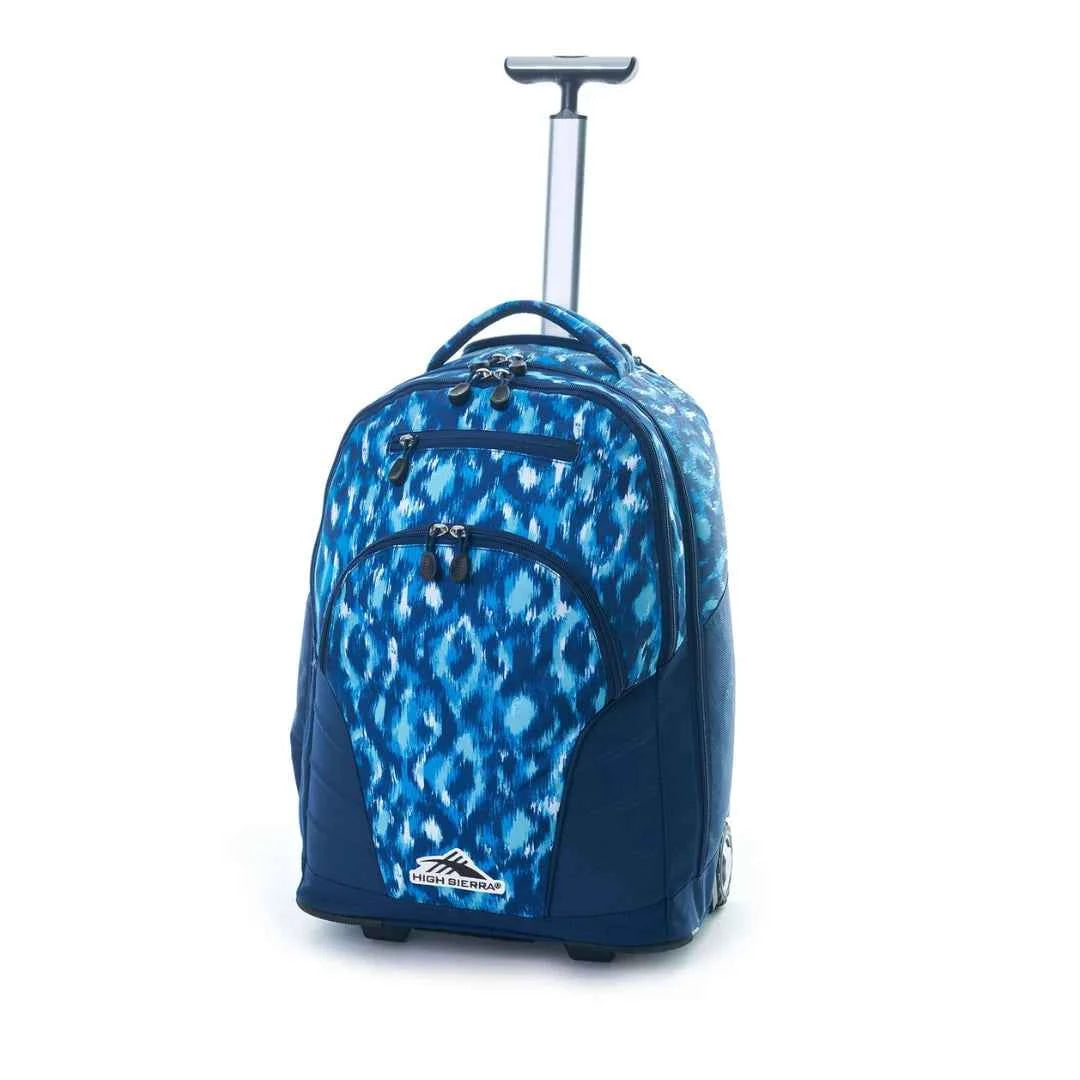 High sierra loop island wheeled backpack ikat/true navy