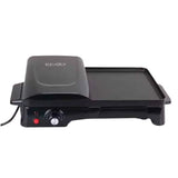 Enzo italy 2 in 1 electric grill table non-stick coating for smokeless cook