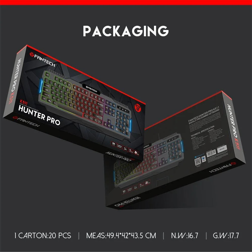 Hunter pro k511 backlit pro gaming keyboard
