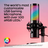 HyperX QuadCast 2 S – USB Microphone with RGB Lighting Streaming and Podcasting