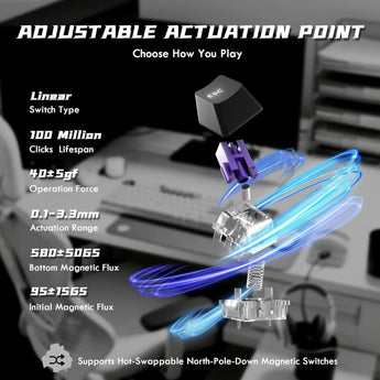 Attack shark r85 he wired 75% hall effect rapid trigger mechanical rgb gaming