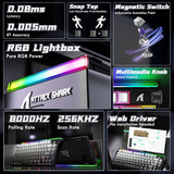 Attack shark r85he wired 75% hall effect rapid trigger mechanical rgb gaming
