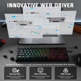 Attack shark x68 pro he wireless rapid trigger gaming keyboard with adjustable