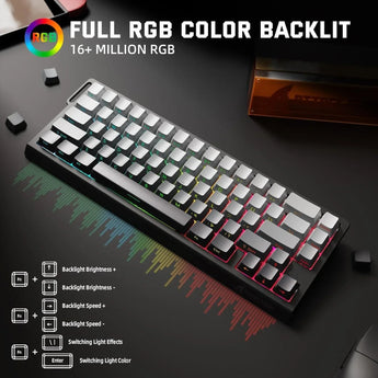 Attack shark x68 pro he wireless rapid trigger gaming keyboard with adjustable