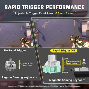 Attack shark x68 pro he wireless rapid trigger gaming keyboard with adjustable
