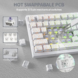 Attack shark x820 ultra 75% wireless gaming mechanical keyboard hot-swappable