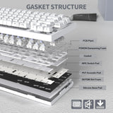 Attack shark x820 ultra 75% wireless gaming mechanical keyboard hot-swappable