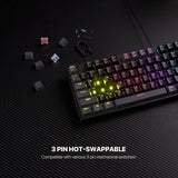 Fantech atom tkl mk876v2 double injection keycaps mechanical keyboard keyboards
