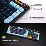 Fantech atom107s mk893s mechanical gaming keyboard mizu edition sky blue