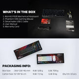 Fantech atom63 mk859c mechanical gaming keyboard & mouse arabic/english