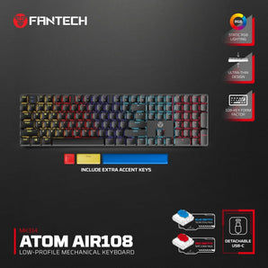 Fantech atomair108 mk314 mechanical keyboard low-profile keyboards