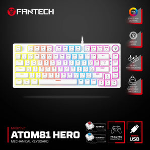 Fantech hero mk875v2 gaming keyboard rgb (ps5 - ps4 - pc) keyboards