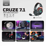 Fantech hg31 cruze 7.1 rgb gaming headset headsets