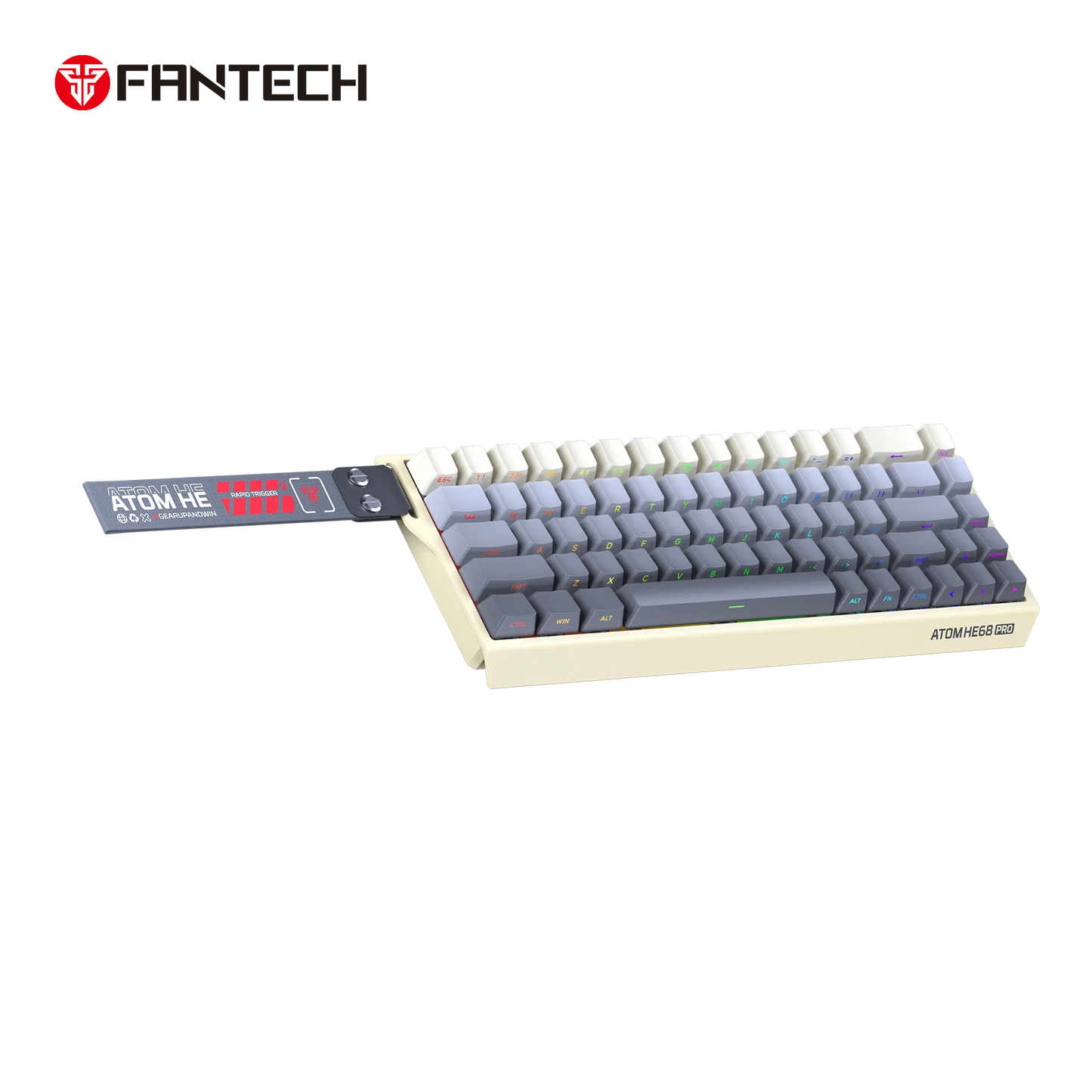 Fantech keyboard atom he68 mk922 magnetic switch – retro beige keyboards