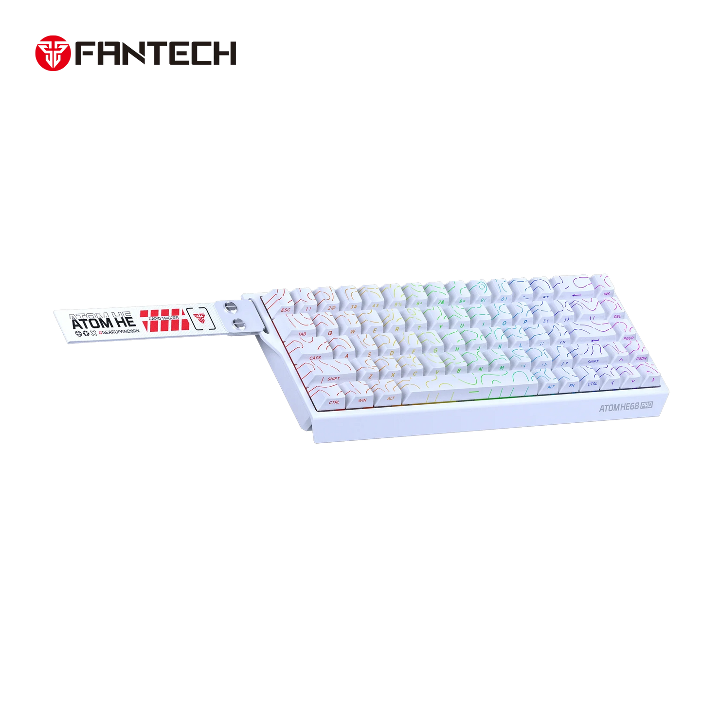Fantech keyboard atom he68 mk922 magnetic switch – white keyboards