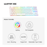 Fantech maxfit87 mk856 rgb mechanical keyboard