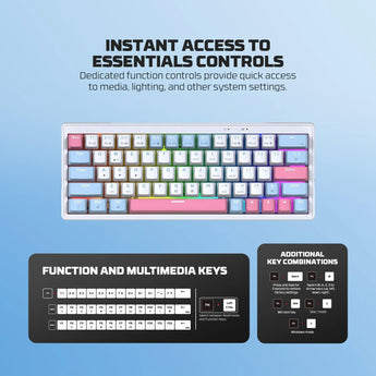 Fantech mk611 atom x63 ame edition - blue keyboards
