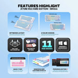 Fantech mk611 atom x63 ame edition - blue keyboards