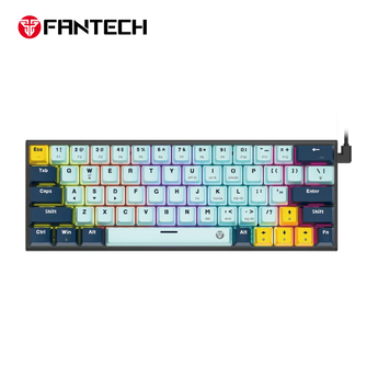 Fantech mk874 v2 atom 63 hot swappable mechanical keyboard sky blue keyboards
