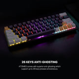 Fantech mk874 v2 atom 63 hot swappable mechanical keyboard sky blue keyboards