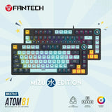 Fantech mk875v2 atom 81 rgb mechanical gaming keyboard mizu edition navy blue