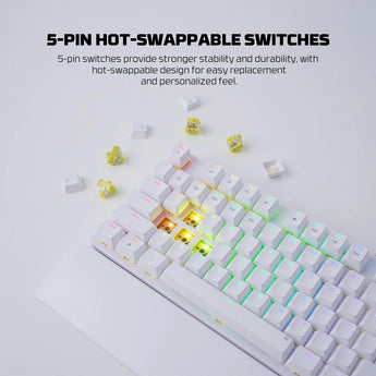 Fantech mk894 maxpower ii mechanical gaming keyboard,pink keyboards