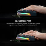 Fantech mk912 atom pro63 rgb bluetooth wireless gaming keyboard mercury
