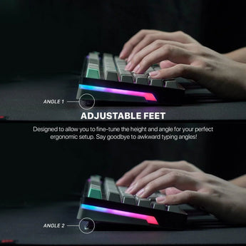 Fantech mk913 atom pro83 rgb bluetooth wireless gaming keyboard saturn keyboards
